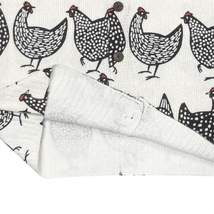 <span class=keywords><strong>Cardigan</strong></span> in Maglia da Donna con Stampa di Polli in Bianco e <span class=keywords><strong>Nero</strong></span>, Collo Tondo, Bottoni, Maniche Lunghe, <span class=keywords><strong>Oversize</strong></span>, per Tutte le Stagioni, Casual - Product Image 4