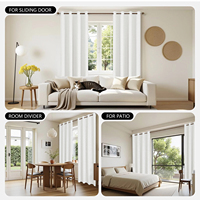 Cortinas Modernas de Tela Blanca con Bloqueo Total de Luz para Ventanas de Hogar, Sala de Estar, Hotel, Cafetería, Hospital
