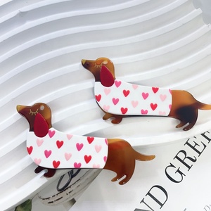 Porte-clés en acrylique motif chien teckel <span class=keywords><strong>de</strong></span> dessin animé, design créatif, <span class=keywords><strong>vente</strong></span> en gros, fabrication DIY, promotion spéciale Allemagne - Product Image 3
