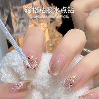 100 pièces/sac réutilisable Double tête cuticule bâton poussoir Nail Art pointillant cristal stylo Premium qualité cristal outil pour Nail Art