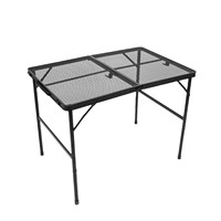 Table rectangulaire pliable en métal durable pour camping extérieur, design moderne, légère, pour barbecue commercial et feu de camp, 60x90 cm