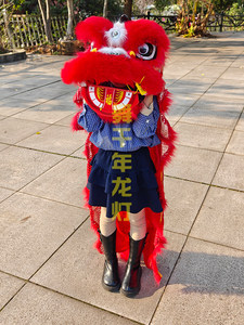 Disfraz de León de Seda/Algodón para Niños, 6/9 Pulgadas, para Danza, Ballet, Competencia, Actuación, Juguete, Disponible en Jiangxi - Product Image 1