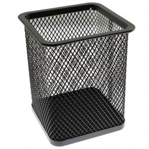 Office Desktop Wire Metal Mesh <b>square</b> Cup <b>Bin</b> Desk Pen Pencil Holder Organizer - Product Image 2