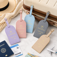 Étiquette de bagage en cuir PU avec logo personnalisé, étiquette d'identification de valise personnalisée pour les voyages, les affaires, les cadeaux promotionnels d'entreprise