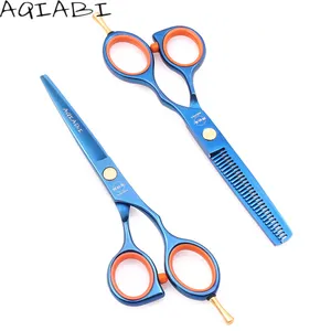 Scissors Hair für Hairdresser 5.5 ''AQIABI Titanium Cutting Shears Thinning Shears Barber Scissors Blue A1014