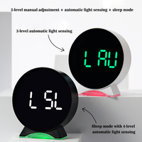 Réveil numérique multifonctionnel avec lumière LED, horloge de table numérique, affichage du calendrier hebdomadaire