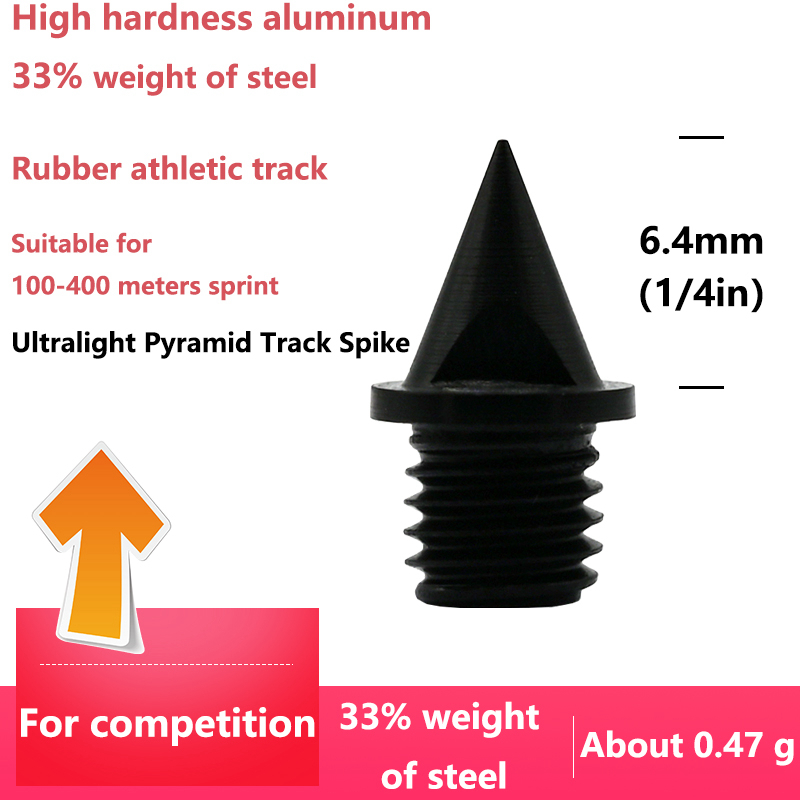 Ultralight Pyramid Track Spike-Black-6.4mm