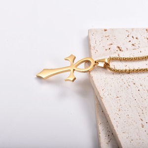 Colgante Cruz Ankh de Acero Inoxidable Impermeable, Joyería con Símbolo, Estilo Hip Hop Punk - Product Image 2