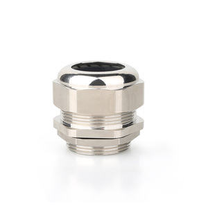 Conector roscado Indetech Cable Gland M tipo PG8 de latón niquelado IP65 a prueba de agua para aplicaciones de bajo voltaje - Product Image 1
