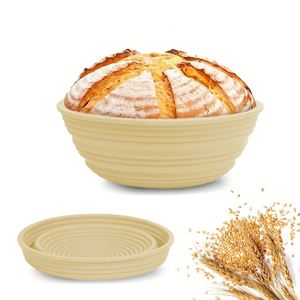Custom Baking Supplies Collapsible Sourdough Proofing <b>Basket</b> Kit <b>Foldable</b> Silicone Bread Proofing <b>Basket</b> Set for Sourdough - Product Image 1