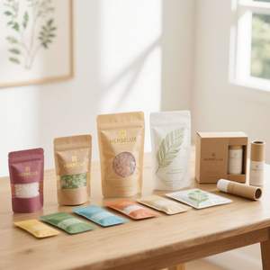 Sachets Doypack personnalisés anti-odeur avec fermeture éclair pour emballage de soins de la peau et de sel marin - Product Image 4