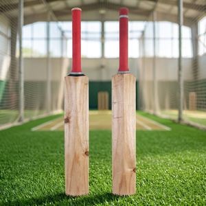 Bate de Cricket Clásico de Madera con Empuñadura Roja, Bate de Entrenamiento Resistente para Práctica - Product Image 4