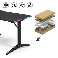 Bureau de jeu convertible en bois avec renforts métalliques, finition grain naturel, idéal pour ordinateur portable compact, design intemporel