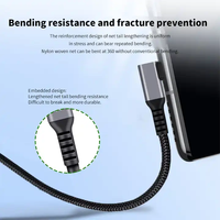 Kabel USB C PD 8 Core Tembaga Murni 240 Watt Pengisian Cepat Berkualitas