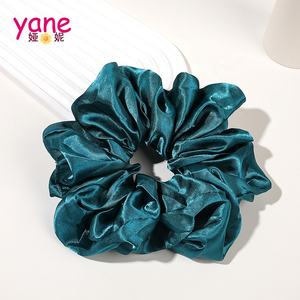 Coleteros lisos de satén para mujer, bandana de goma XXL, muchos colores - Product Image 4