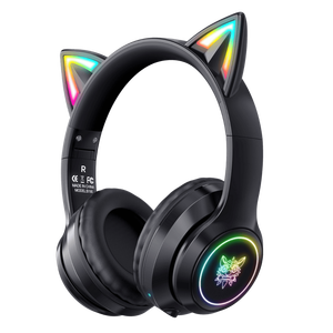 Factory <span class=keywords><strong>ONIKUMA</strong></span> <span class=keywords><strong>B90</strong></span> RGB Auriculares para niños BT Auriculares plegables con orejas de gato desmontables - Product Image 6