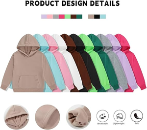 Conjuntos de Roupas para Meninos Bebês de Outono e Primavera em Fleece Tecnológico Sólido, Conjunto de Moletom com Zíper Completo e Calças 2PCS - Product Image 4