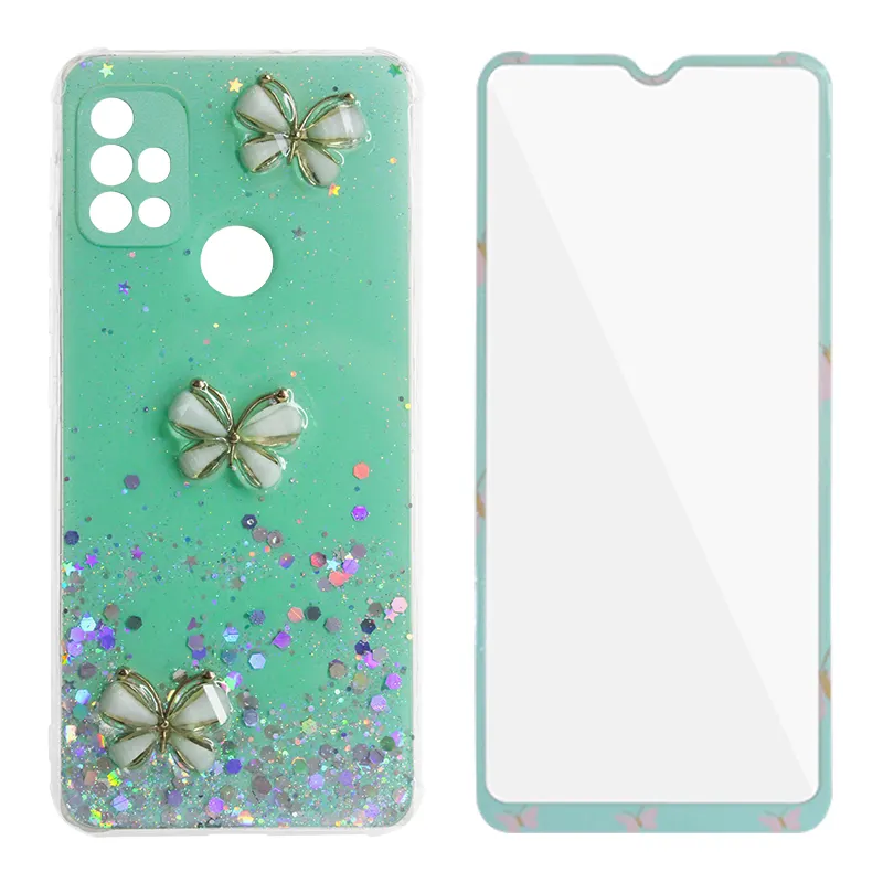 Custom 3D Butterfly phone case for Motorola MOTO G20 Dropping Glue Tpu mobile case cover Sublimation Phone Case