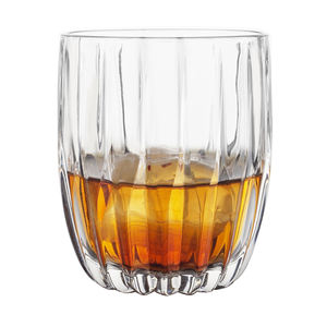 Vaso de Whisky de Cristal de Lujo con Rayas Verticales, Sin Plomo, Base Pesada, Estilo Clásico para 290 ml de Bourbon, Scotch o Cócteles - Product Image 4