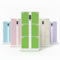Casier de livraison de colis extérieur en acier intelligent, durable et résistant à la rouille, avec serrure électronique, assemblé pour une utilisation en libre-service, colis express