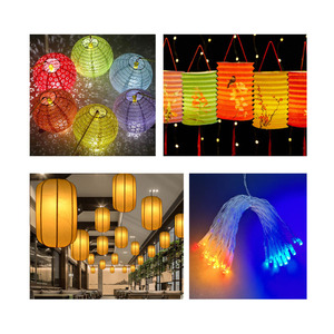 Hot bán nicro hình trụ lễ hội quảng cáo LED kerze MIT lichtern Giữa Mùa Thu japanisch koreanisch ngoài trời seiden laterne - Product Image 5