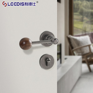 Legdis Lever Lock Zinc Alloy Walnut Handle Keyless Bedroom Door Lock - Product Image 1