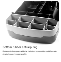 Plataforma de Step Ajustable de 68 cm de ABS para Ejercicios Aeróbicos en Casa y Desarrollo Muscular, Incluye Dos Elevadores