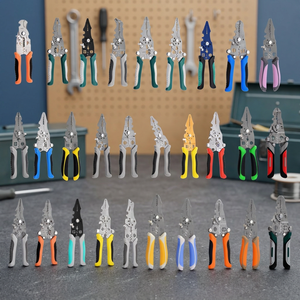 Ensemble de pinces à sertir pour bornes électriques, pinces à sertir à cliquet avec poignées souples pour bornes électriques - Product Image 2