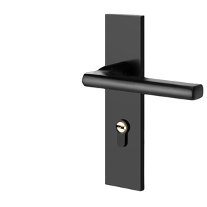 Wholesale Black Aluminum Alloy Slim Security Wooden Steel <b>Door</b> Exterior <b>Door</b> Lock <b>Handles</b> - Product Image 1