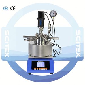 SCITEK Industrial Autoclave Reactor Máquina de reactor químico de alta presión Acero inoxidable 0.5L 22Mpa OEM - Product Image 3
