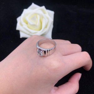 Bague de fiançailles pour homme, 925 en argent 0.8, <span class=keywords><strong>caract</strong></span>ère VVS DEF, diamant momanite, mariage - Product Image 5