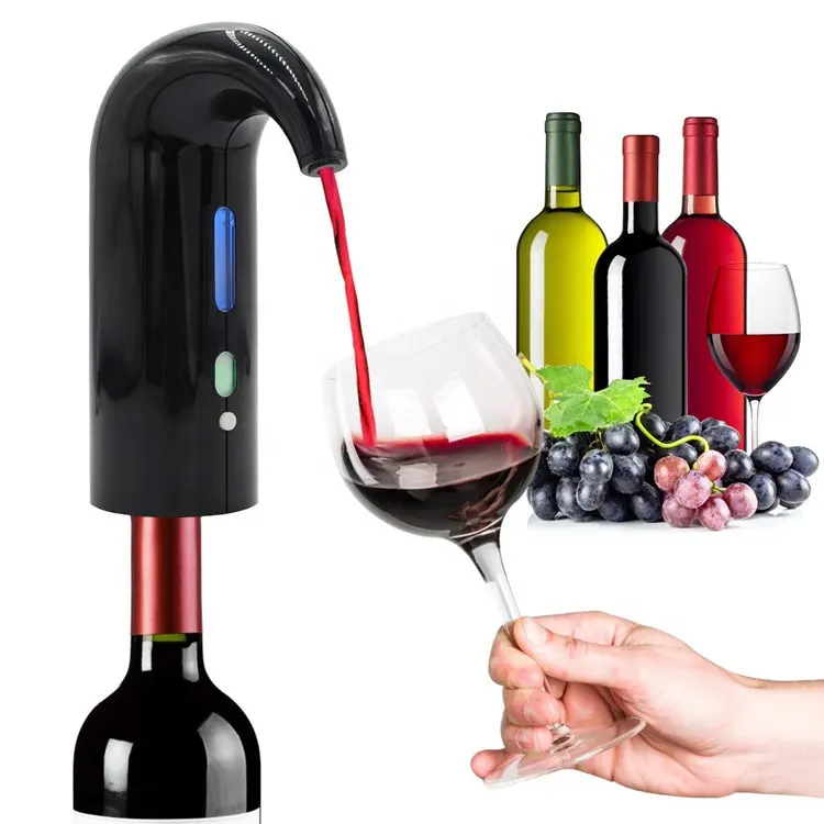 Botol Aerator Anggur Pompa Anggur Satu Sentuhan Aksesori Bar Modern ABS Pengisi Daya USB Elektrik Otomatis