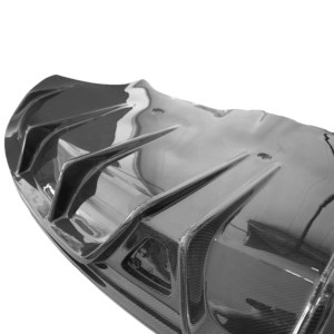 Becquet de diffuseur de lèvre de pare-chocs arrière en fibre de carbone de style <span class=keywords><strong>C</strong></span> pour Tesla Model 3 de 2016 à 2021 - Product Image 3