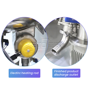 YETO 200L levage sanitaire en acier inoxydable émulsifiant sous vide homogénéisateur crème cosmétique équipement de mélange - Product Image 5