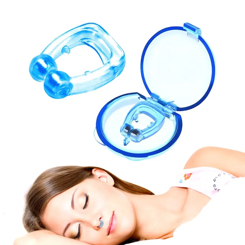 Perangkat Anti Dengkur Silikon Antidengkur, Klip Hidung Magnetik, Alat Anti Dengkur Sehat Tidur HA01722