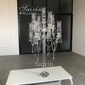 ZT-267 Luxury 9-Arms Crystal Beaded Candelabra New Wedding <strong>Centre</strong> <strong>Piece</strong> Hanging <strong>Table</strong> Decoration - Product Image 6
