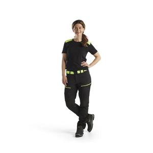 BLAKLADER - 716618459933D20 Women's Service <b>trousers</b> with <b>stretch</b> <b>Black</b>/Yellow - EAN 7330509800119 WORK <b>TROUSERS</b> - Product Image 3