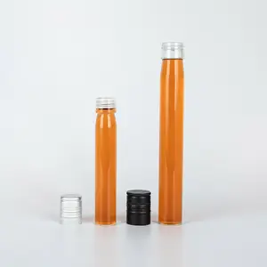 Mini frasco de vidro vazio para embalagem, frasco de vidro transparente 30*150mm 50ml 100ml com tampa de parafuso de alumínio