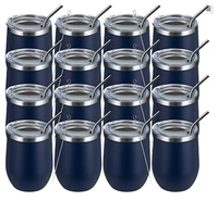 Venta al por mayor: Vasos de vino sin tallo de acero inoxidable de 12 oz, termos de vacío de doble pared, botellas de agua al por mayor