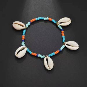 Tobillera bohemia con cuentas y conchas de cauri para mujer, joyería de playa, accesorio de moda. - Product Image 3