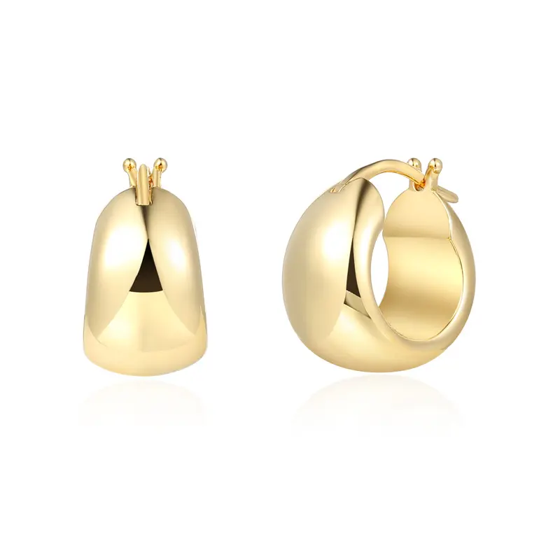 18 Karat echte vergoldete USA beliebte Stil Fabrik Großhandel Frauen feine Schmuck Ohrringe