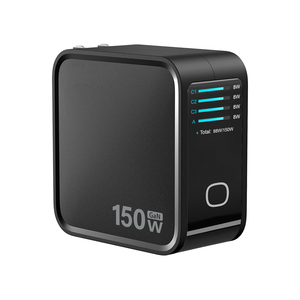<span class=keywords><strong>Cargador</strong></span> USB C PD <span class=keywords><strong>de</strong></span> 150W 3C1A con Pantalla TFT, <span class=keywords><strong>Cargador</strong></span> <span class=keywords><strong>de</strong></span> Pared Rápido Multi-puerto QC3.0, Cabezales <span class=keywords><strong>de</strong></span> Carga para Teléfono Móvil y Portátil - Product Image 4