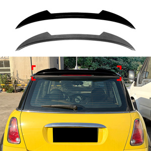 Mini Rear Spoiler Piano <b>Black</b> Carbon Fiber Texture ABS Ducktail Trunk Lid <b>Wing</b> 2001-2006 - Product Image 3