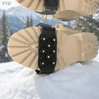 Poignées antidérapantes en caoutchouc pour l'hiver, semelles légères pour la neige pour chaussures et bottes, design rond durable avec style de pointe libre