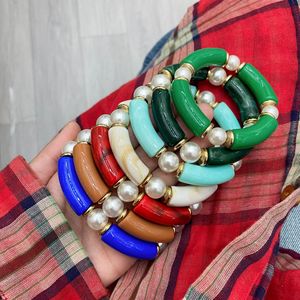 PFT Pulsera <span class=keywords><strong>de</strong></span> Cuentas Acrílicas Personalizada <span class=keywords><strong>de</strong></span> Moda Chapada en Oro con Cuerda Elástica <span class=keywords><strong>de</strong></span> Perlas <span class=keywords><strong>de</strong></span> Imitación para Mujer, Joyería <span class=keywords><strong>de</strong></span> <span class=keywords><strong>Amistad</strong></span> - Product Image 3