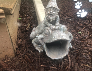 Lindo y juguetón Gnomo montar Rana Downspout exterior <span class=keywords><strong>extensión</strong></span> Decoración - Product Image 3