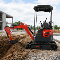 LIVRAISON GRATUITE Mini-excavatrice sur chenilles hydraulique automatisée 1,8 tonne