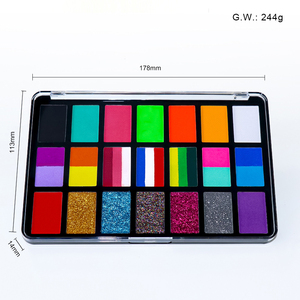 Palette di Colori Neon Arcobaleno Attivabili con Acqua per Viso e Corpo, Glitter Resistenti allo Sbavamento, Facili da Lavare, Ipoallergenici, OEM - Product Image 4