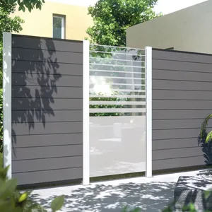 木塑工厂围栏花园围栏柱木塑复合材料易安装私人木塑铝BSCI防水环保产品盒