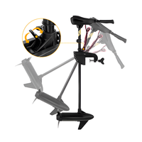 Moteur électrique portable Yak Outdoors, nouveau modèle noir, pour bateaux de 46 à 86 lb, modèles à coque en plastique.